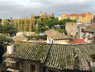 Ancient city / town view in Viterbo, Lazio, Italy (near Rome)