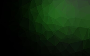 Obraz premium Dark Green vector low poly layout.