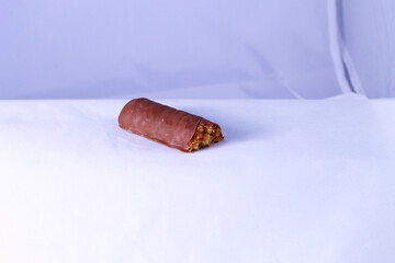 date and peanuts dough with chocolate finger