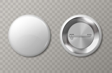 Premium Vector  Template blank white pin badge.