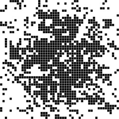 Pattern of random pixels. Monochromatic background for website, poster, card. Black and white vector Illustration