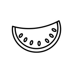 watermelon fruit icon, line style