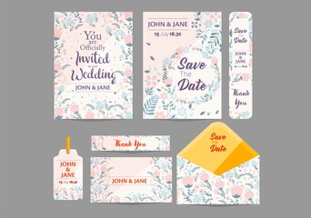 Wedding Save the Date Vector