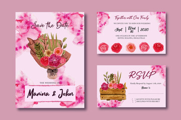 Pink Wedding Invitation