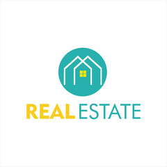Real Estate logo Vector Template Design isolated on white