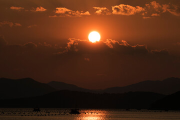 Beautiful sunset in Korea
