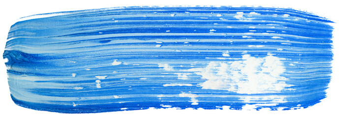 Dry brush smear on paper texture paint blue