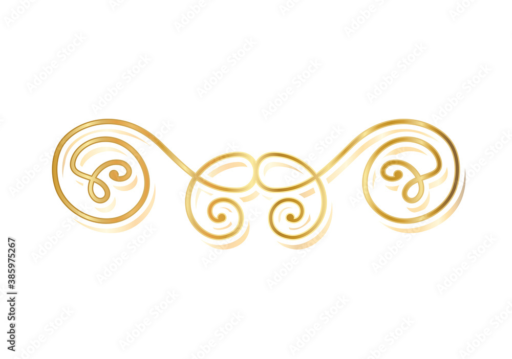 Wall mural divider ornament gold vector design