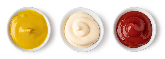 set of bowl with sauce