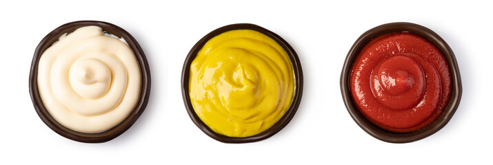 set of bowl with sauce