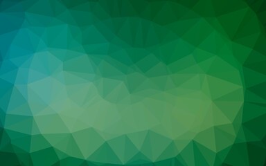 Dark Blue, Green vector abstract mosaic backdrop.