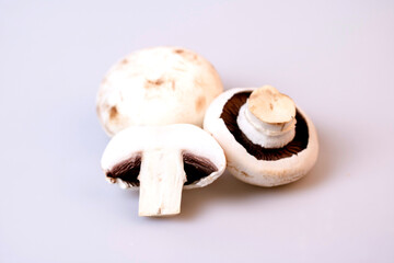 fresh pine mushroom on white background
