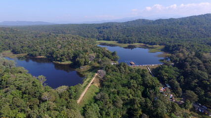 Obraz premium Forest in the northern of Thailand. View from above.