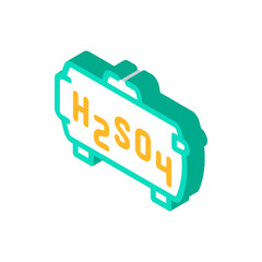 sulfuric acid for obtain uranium isometric icon vector illustration
