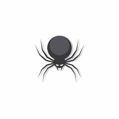 Halloween spider icon with glowing eyes, Halloween holiday.