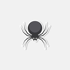 Halloween spider icon with glowing eyes, Halloween holiday.