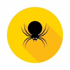 Halloween spider icon with glowing eyes, Halloween holiday.