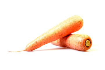 fresh carrot on white background
