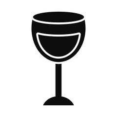 wine glass icon, silhouette style