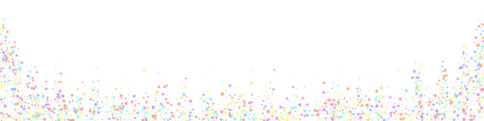 Festive charming confetti. Celebration stars. Colo