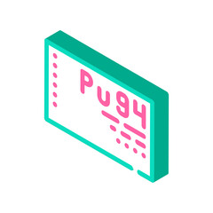 plutonium element isometric icon vector sign illustration