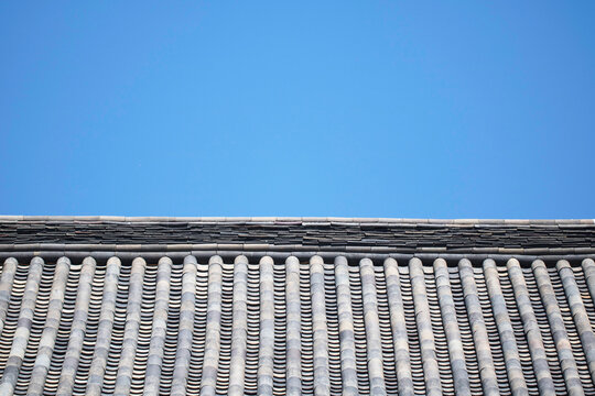 Beautiful old palace with blue sky in Korea
