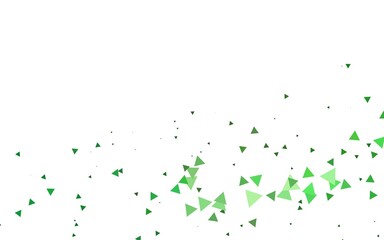 Light Green vector backdrop with lines, triangles.