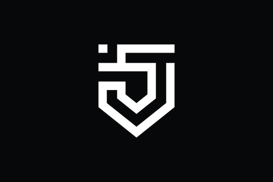 Minimal Innovative Initial SJ logo and JS logo. Letter J S SJ JS creative elegant Monogram. Premium Business logo icon. White color on background