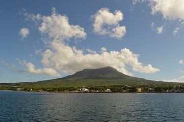 The beautiful paradise beaches on the St Kitts And Nevis Islands in the Caribbean Ocean