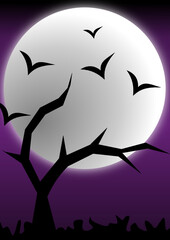 halloween background with bats