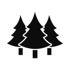 pine trees icon, silhouette style