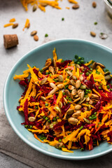 Beetroot and Carrot Salad Served in Bowl