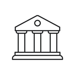 law courthouse line and fill style icon vector design