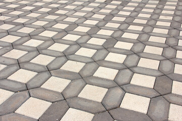 
decorative stone pavement road in the park