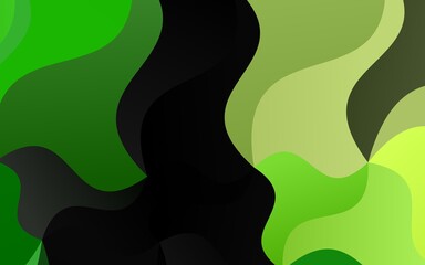 Light Green vector backdrop with bent lines.