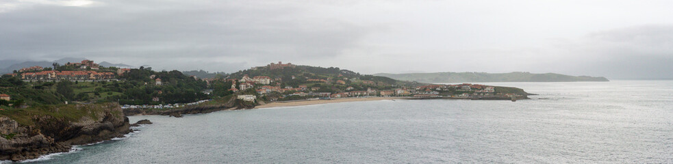 Fototapeta na wymiar Panorama of Comillas. North coast of Spain 
