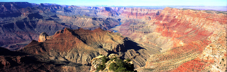 Incredible Views of the Colorado River as it Flows through the Grand Canyon taken from the South