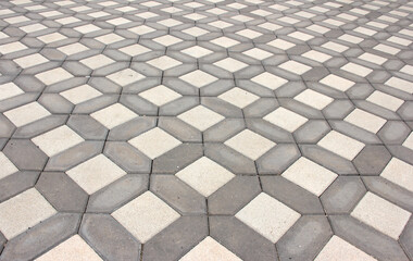 
decorative stone pavement road in the park