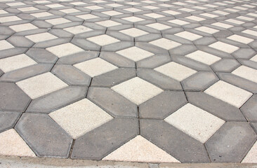 
decorative stone pavement road in the park