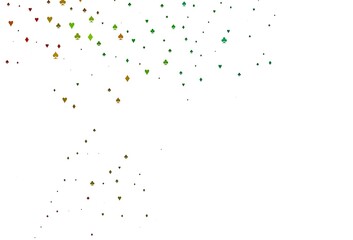 Light Multicolor, Rainbow vector template with poker symbols.