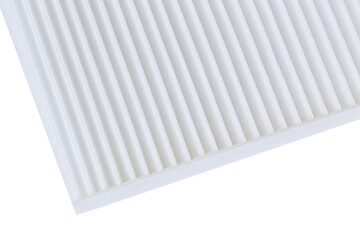 new car air filter isolated on white background