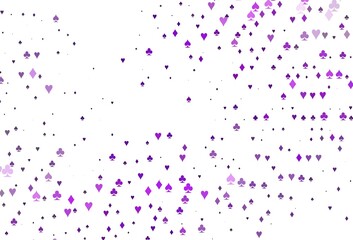 Light Purple vector cover with symbols of gamble.