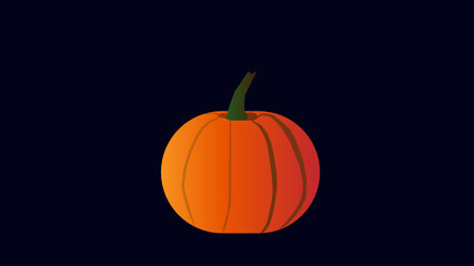 Pumpkin - squash for Halloween or Thanksgiving flat color icon for apps and websites