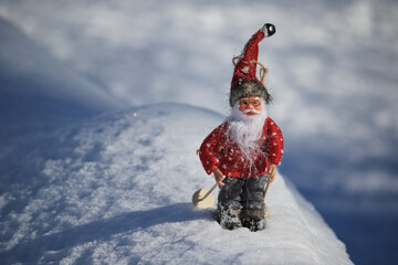 santa Claus skiing