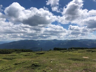 clouds over the mountains