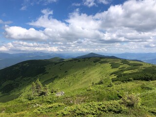 landscape with blue sky