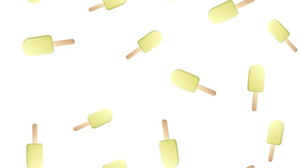 Seamless pattern with ice cream cones isolated on white background