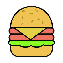 burger icon on a white background. vector eps10