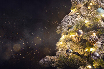 Merry Christmas and New Year holidays background