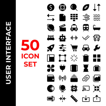 user interface icon set include dollar, football, search, ball, transfer, file, dial pad, wind, water, planet, movie, taxi, train, bath, bed, bot, dumbbell, check, bus, rocket,slider,cart,car,wrench